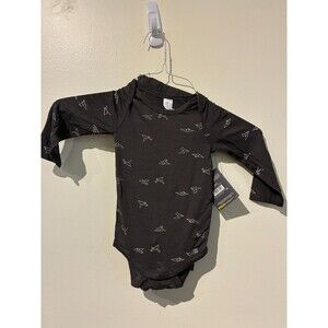 NWT Modern Moments Black Paper Swans Viscose Bodysuit & Leggings Outfit - 12M